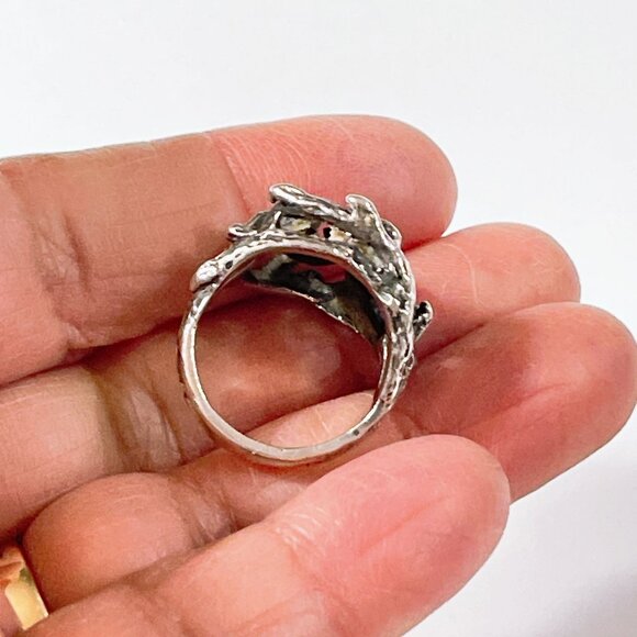 Rare Retired James Avery Tree Branch Openwork Dome Ring 925 size 6.5 - Picture 4 of 9